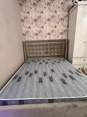 matras: Yumuşaq başlıqlı iki nəfərlik çarpayı və döşək dəsti Əla — 2