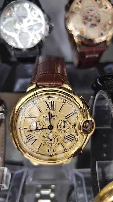 Наручные часы: Cartier kişi qol saatları – klassik Roma rəqəmləri və xronoqraf — 2