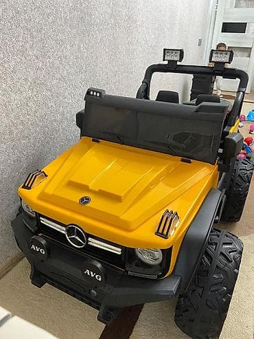 baş ortusu: Uşaq üçün elektrikli off-road tipli maşın - Korpus: parlaq sarı — 2