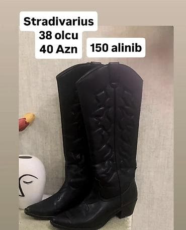 сапоги: Stradivarius qadın çəkməsi
38 olcu — 1