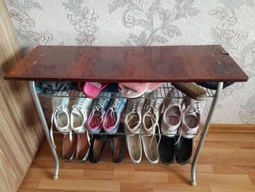 Столы и стулья: Б/у, Полка для обуви, Прямая, Россия — 1