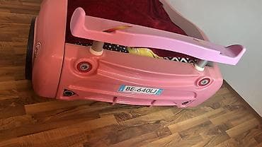 Uşaq mebeli: Uşaq maşın formalı çarpayı - Rəng: çəhrayı, dekorativ “Princess” və — 3