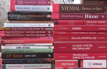 продажа книг бу: Yeni və ikinci əl kitablar. Her birinin ferqli qiymetleri var yazıb — 1