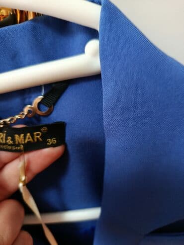 голубые женские костюмы: Qadın kostyumu – MARI&MAR, ölçü 36 - Rəng: canlı kobalt/mavi - — 4