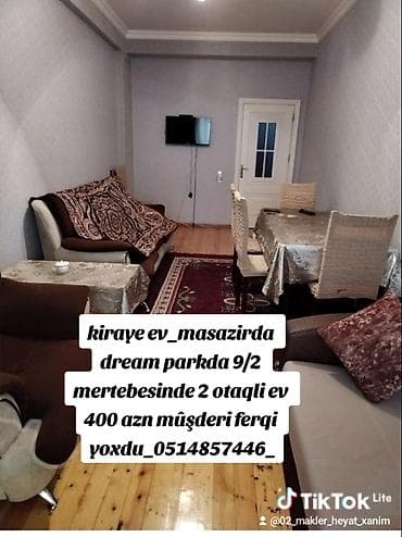 Kiraye ev_masazirda dream parkda 9/2 mertebesinde 2 otaqli ev 400 at lalafo.az Kiraye ev_masazirda dream parkda 9/2 mertebesinde 2 otaqli ev 400