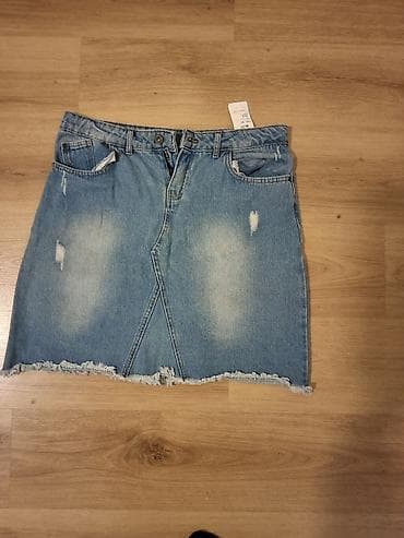 Denim ətək - Material: klassik mavi denim (pambıq qarışımı) - Stil