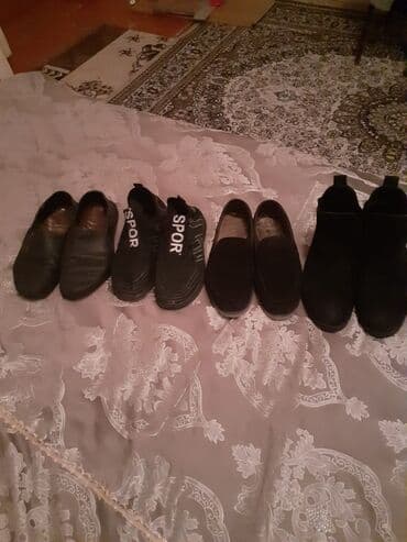 Gencede satilir 4cutdu nabuk botinka .zamuj mokasin.deri mokasin