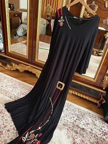 don: Qadın geyimi – Uzun qara don - Model: Uzun siluetli, asimmetrik — 1