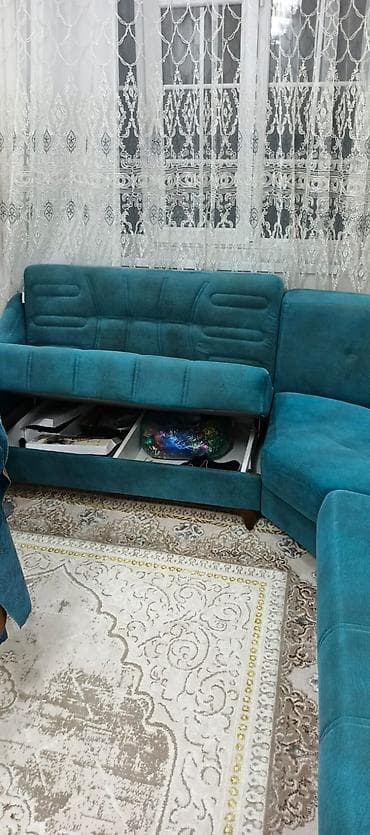 divan dəst: İşlənmiş, Künc divan, Divan, Bazalı, Açılan — 1