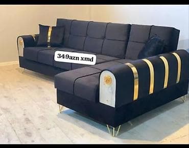 cester divani: 1.Məhsul: Künc divan (L‑şəkilli) - Rəng: Tünd kömür/səhra boz — 1