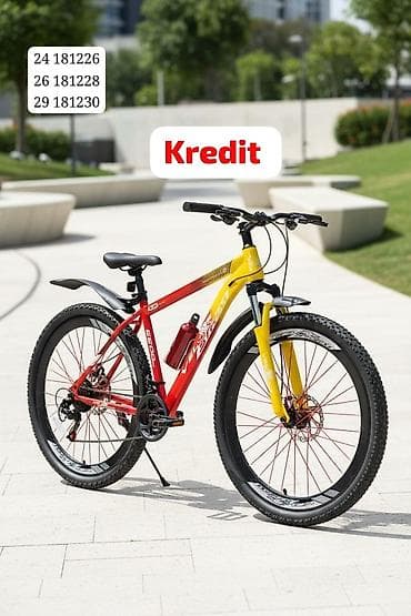 Velostrim dağ velosipedi - Təkər ölçüləri: 24", 26", 29" (şəkillərdə