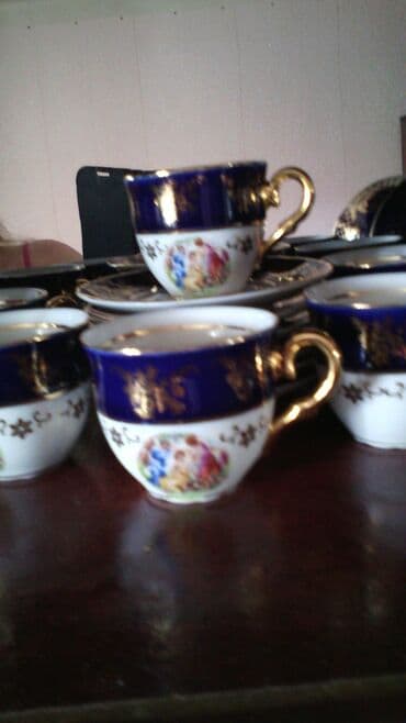 kofe servisi: Qəhvə dəsti, Kobalt, 6 nəfərlik — 1