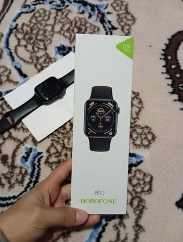 smart home: Smart saat, Borofone, Sensor ekran, rəng - Qara — 2
