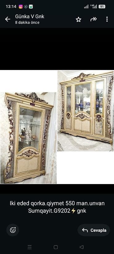 acar dəsti: Iki eded qorka.qiymet 550 man.unvan Sumqayit.G9202⚡gnk — 1