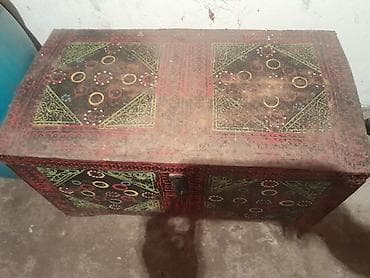 Əl işi taxta sandıq. 80 sm /40sm - Material: küt taxta, möhkəm karkas