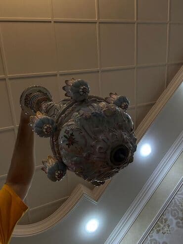 Qida məhsulları: Çılçıraq, 6 lampa, Farfor — 9