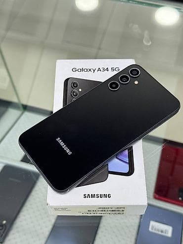 a 80 2020: Samsung Galaxy A34 5G, 128 GB, rəng - Qara, Barmaq izi — 3