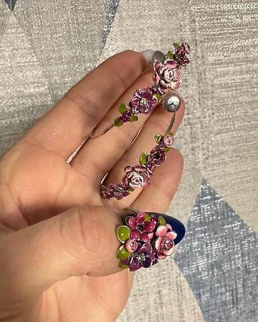 Qol saatları və aksesuarlar: Sırğa, Gümüş, 23 g, Ödənişli çatdırılma — 5