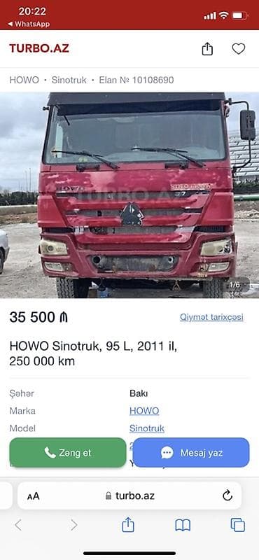 Howo Sinotruk, 2011 il, motor 9.5 l