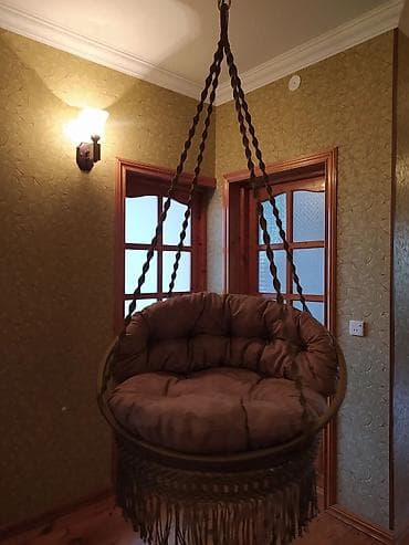 toxunma stol stul: Makrame asma kreslo – dairəvi “papasan” tipli yelləncək - İstifadə — 3