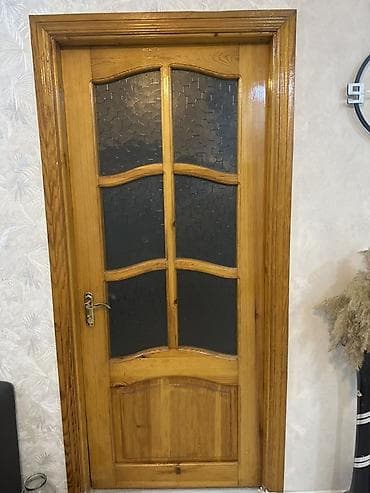 seyfi qapi: Taxta interyer qapısı 3 ededır - Material: təbii ağac (masif), cilalı — 1