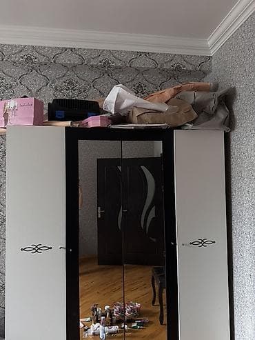 asilqan taxta: 3 qapılı, Güzgülü, Ağ, Taxta, Açılan, Düz dolab — 2