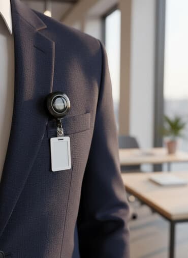 Compass markalı uzanan badge/ID kart tutacağı - Rəng: Qara korpus