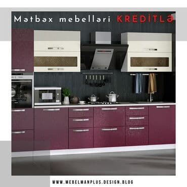 səməni xonça: Sifarişlə mətbəx dəsti, Özü çəkən petlələr, Sadə laminat, Kredit var, Pulsuz çatdırılma — 4