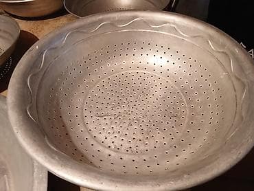 Alüminium mətbəx süzgəci/çanaq - Material: qalın alüminium - Dairəvi