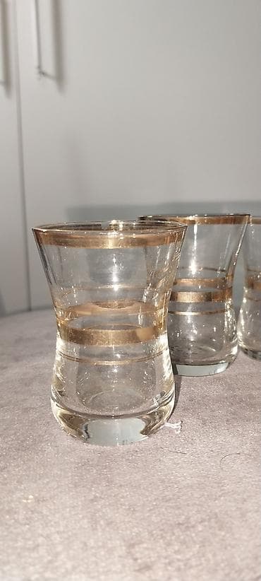 qab yigan: Rümkalar, rəng - Qızılı, Şüşə, 6 ədədli dəst — 3