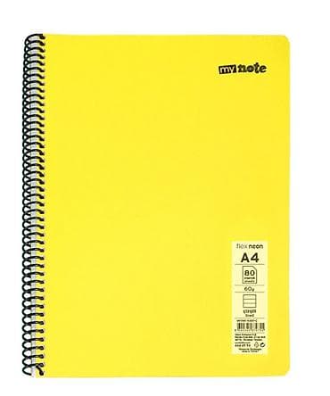 Ofis ləvazimatları: Mynote Flex Neon spiral dəftər - Format: A4 - Vərəq sayı: 80 - Kağız — 1