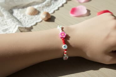 aşpaz forması: Rəngli muncuq bilərziklər – əl işi - Elastik rezin iplə hazırlanmış — 1