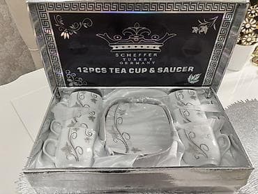 versace servis: Çay dəsti, rəng - Ağ, Farfor, Schafer, 6 nəfərlik, Türkiyə — 2