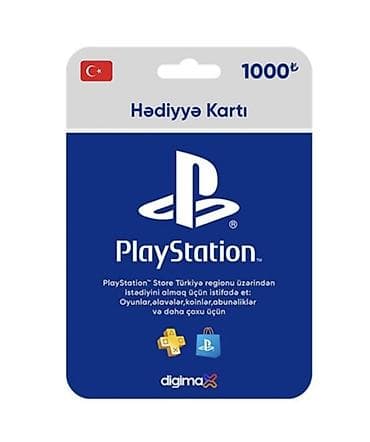 plast: PlayStation Hədiyyə Kartı – Türkiyə regionu Növlər: 250 TL, 500 TL — 3