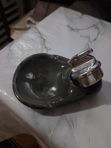 dekor evler: Masaüstü küllük və doldurulan metal qazlı çaxmaq dəsti - Material — 2