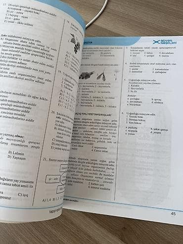 Biologiya – Abituriyentlər üçün tapşırıqlar toplusu (1696 test — 3