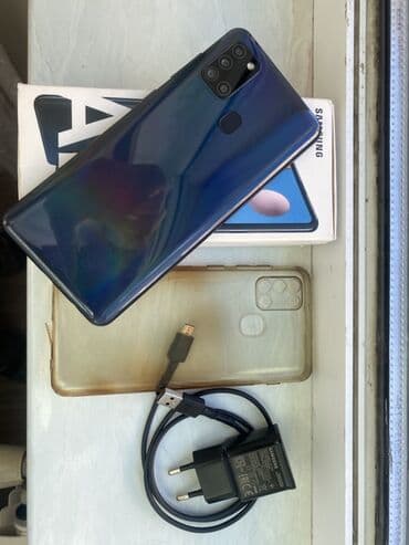 Fly: Samsung Galaxy A21S, 64 ГБ, цвет - Синий, Две SIM карты — 3