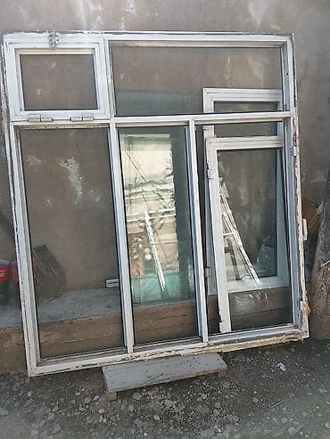 PVC pəncərə və qapı dəsti - Material: ağ rəngli PVC profil - Paket