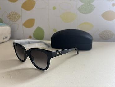 ocki: Salvatore Ferragamo gün eynəyi - Klassik kvadrat-katlayn dizayn, qara — 6