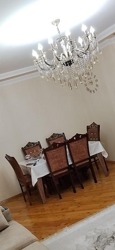Qonaq otağı üçün, Açılmayan, Dördbucaq masa, 8 stul