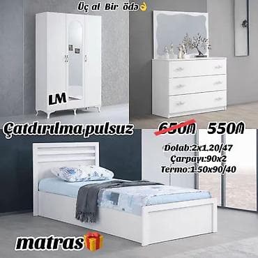 Gənc oda🤴👸 DOLAB+çarpayı+termo💥 Yeni və sifarişlə Qiymət : *550₼*