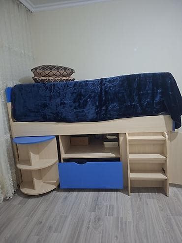 tek dolablar: Uşaq/yeniyetmə üçün çoxfunksiyalı mebel dəsti - Kompakt loft tipli — 1