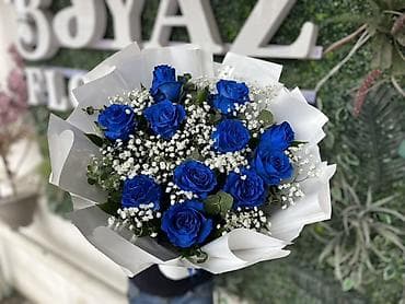 küstüm gülü: Gül dəstələri – Beyaz Flowers dizaynı - Qırmızı güllərdən ibarət — 6