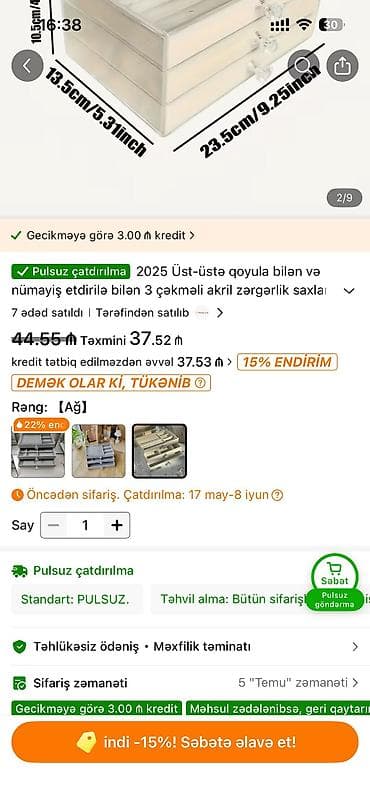 bujuterya: Üçmərtəbəli aksesuar üçün organayzer — 2