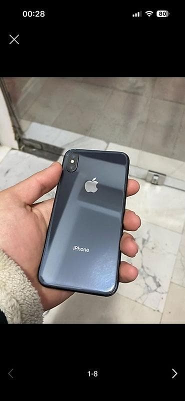 IPhone X, 64 GB, Space Gray, Simsiz şarj, Face ID