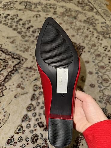 bemsa ayaqqabı: 38 ölçü Qadın ayaqqabısı – qırmızı, burnu iti - Material: dəri - — 5