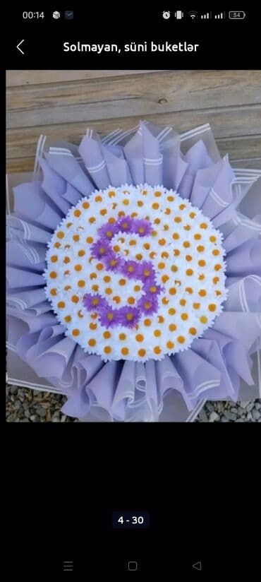 kombiler: Solmayan, süni buketlər - Material: yüksək keyfiyyətli süni çiçəklər — 3