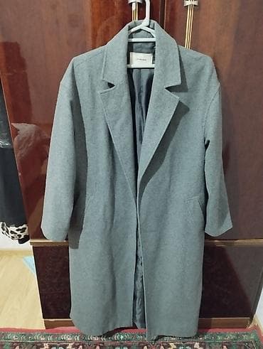 stradivarius farmerke: Palto, Stradivarius, L, rəng - Boz — 1