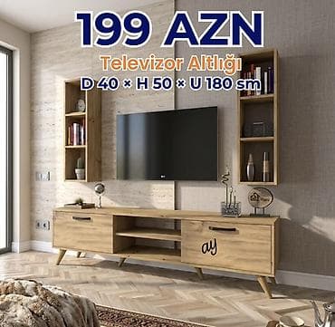 Düz TV altlığı, Polkalı, Taxtalı lalafo.az -da Düz TV altlığı, Polkalı, Taxtalı