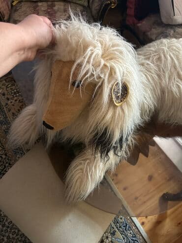 говорящие мягкие игрушки: Tüklu oyuncaq it dekor ucun hediye veribler 1 metre boyu bejevi qara — 1